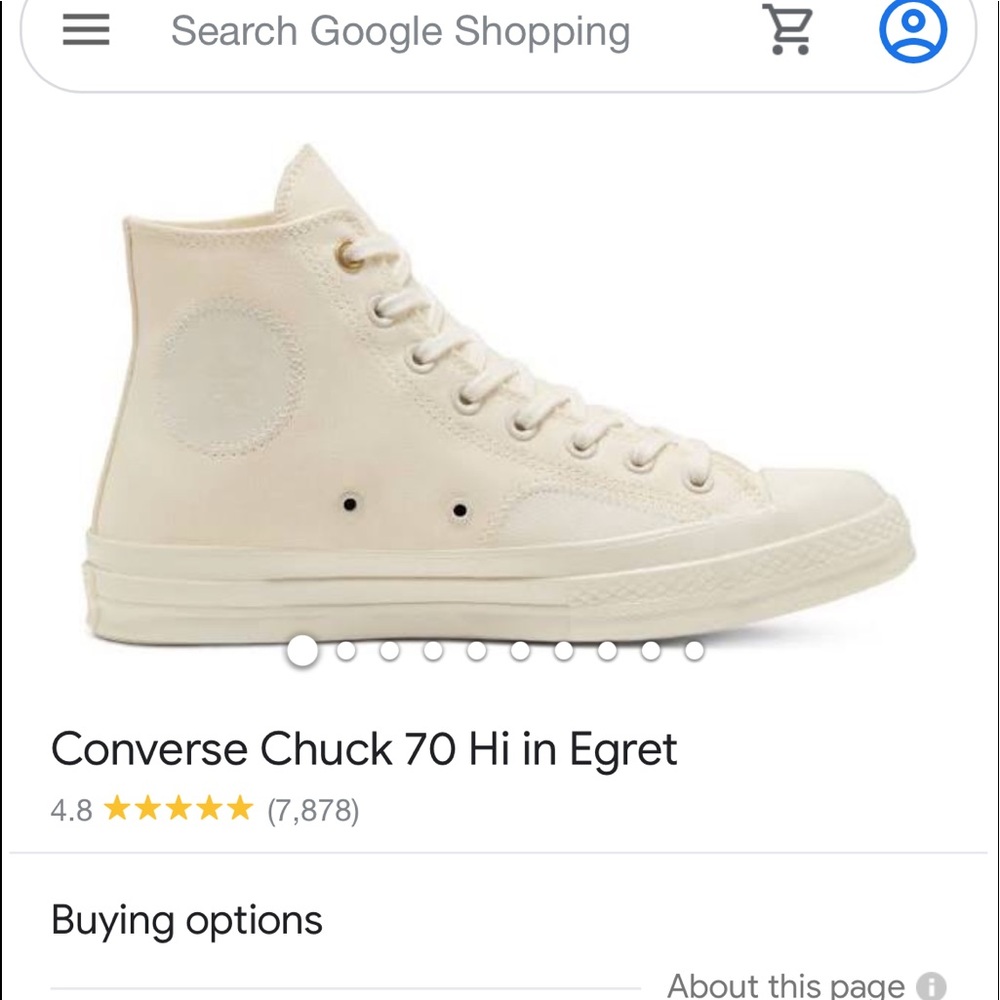 Converse Chuck 70 Hi in Egret